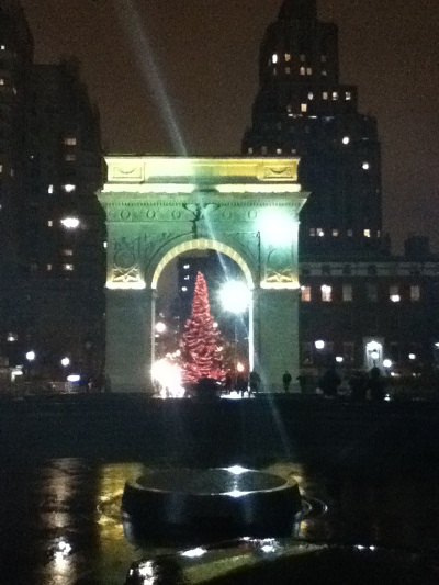 Christmas tree at Washington Square NYC