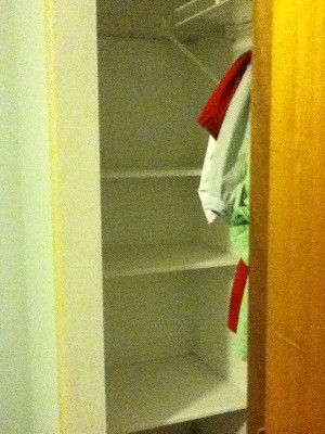 cleared out closet