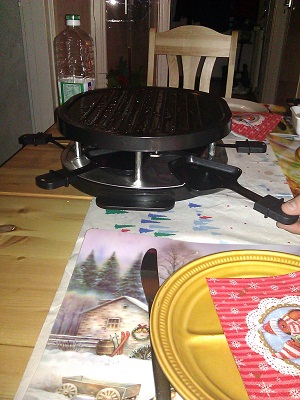 gourmetten pan warming up