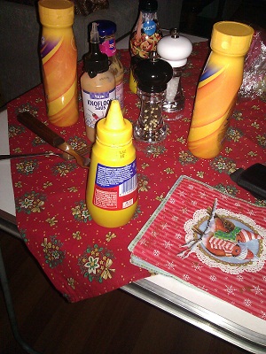 various condiments for gourmetten