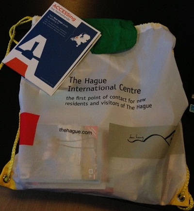 bag from the International Centre in the Hague