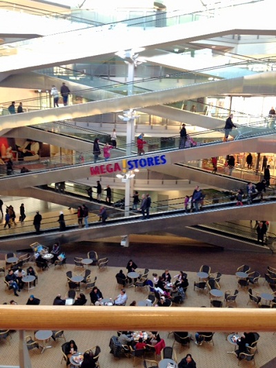 escalators in Megastores in the Hague
