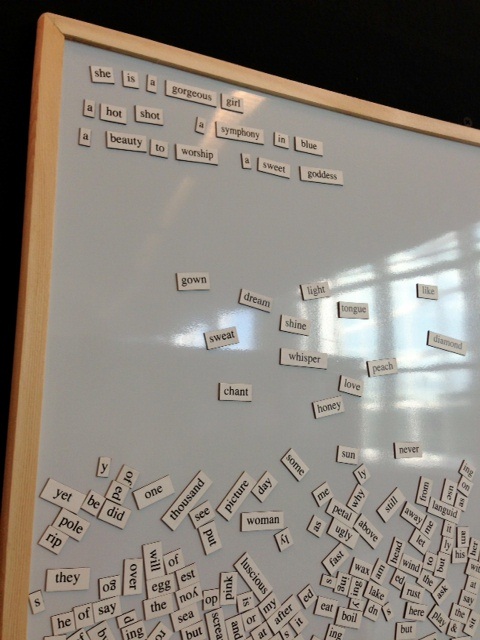 magnetic poetry at The Hague public library
