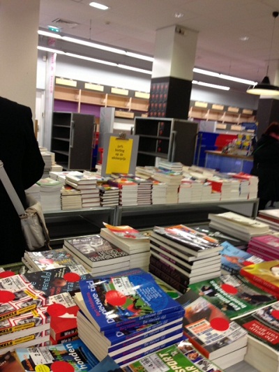 preparation for the move at De Slegte in The Hague