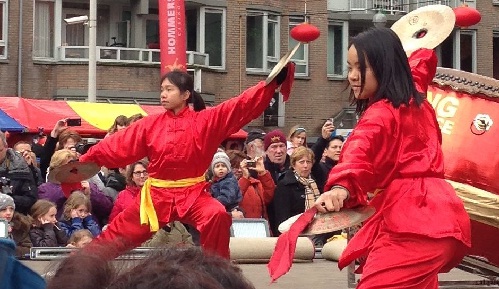 Chinese New Year Den Haag 2013 cymbal dancers