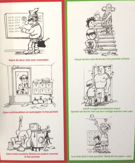 Dutch comic for apartment complex rules