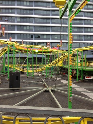 kiddie coaster at a carnival in Rijswijk NL