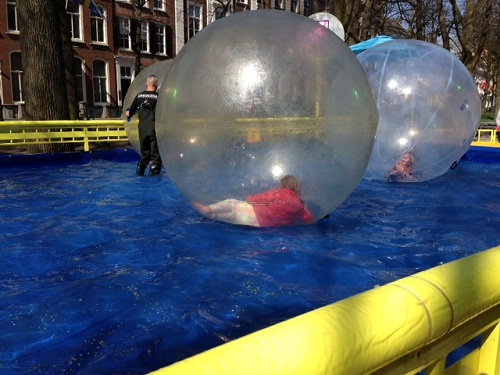 water bubble ride in a Dutch carnival