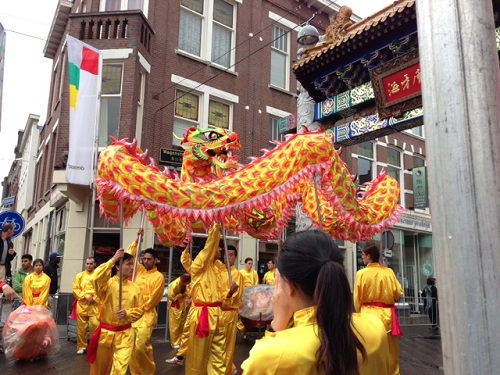 Chinatown demonstration for Willem Alexander