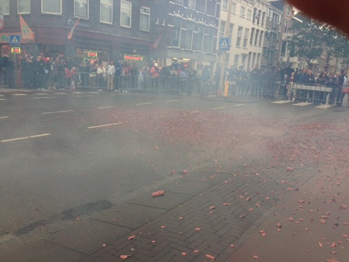 firework remains in The Hague