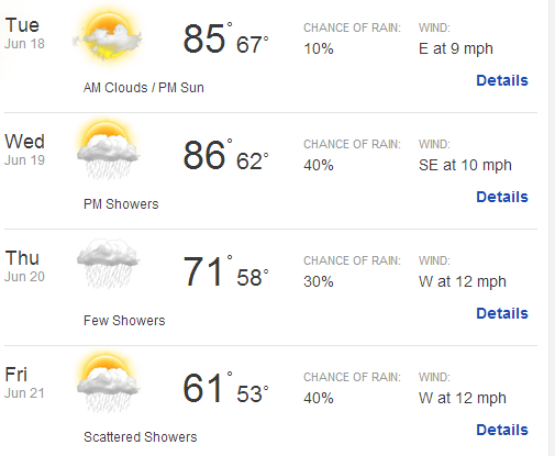 weather The Hague June 2013
