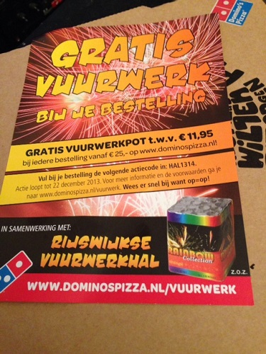 free fireworks with your pizza offer