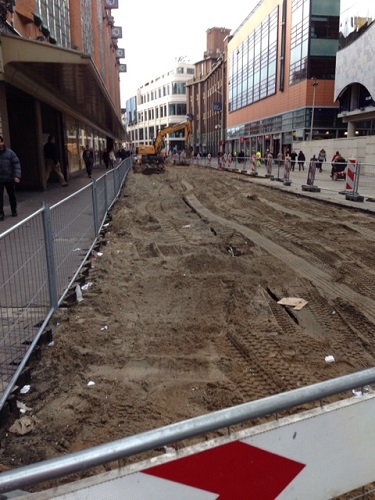 construction in The Hague Centrum