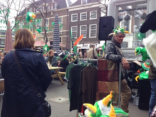 St Patricks Day crowd The Hague 2014