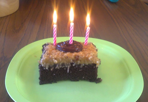 German chocolate birthday cake