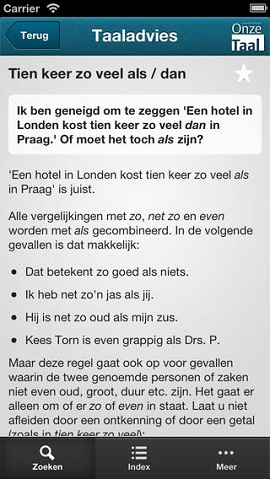 Oneze Taal app screenshot