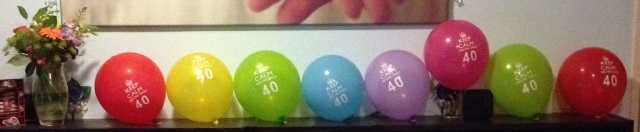Keep calm youre only 40 balloons