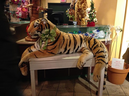 Stuffed tiger at the Lincoln Park Zoo