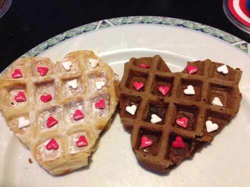 Valentine's Day waggled with candy hearts