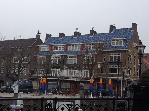 blue tile roof in the Netherlands