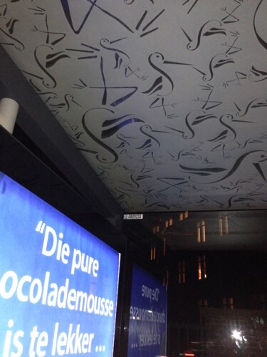 Ceiling above new bus/tram stop in The Hague