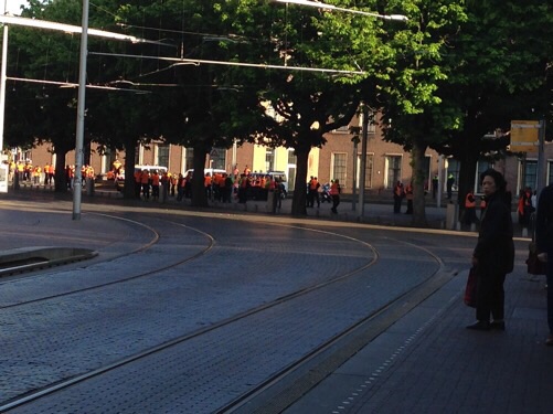 Police protest by the Binnenhof