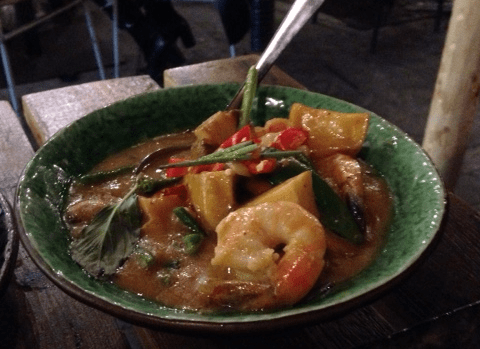 shrimp dish at Little V in The Hague