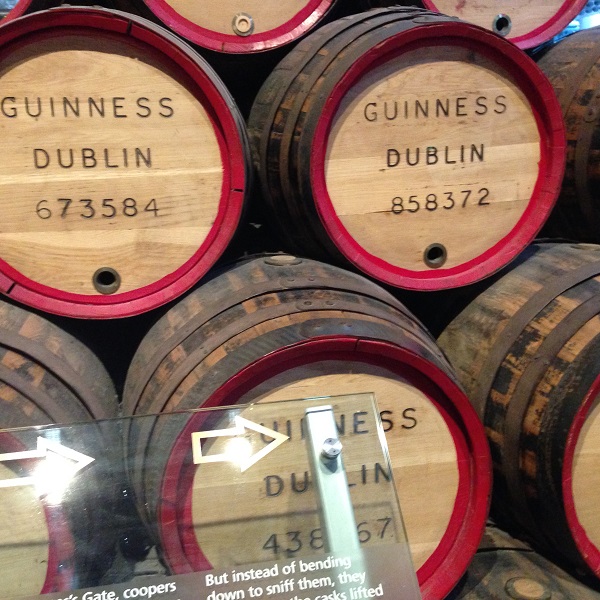 Barrels of guiness at Guiness storehouse