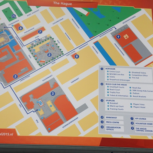 Beach Valleyball court map 2015 The Hague