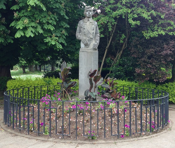 statue of Sean Huston in Phoenix Park Dublin