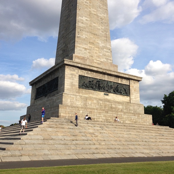 Wellington Monument in Dublin close up