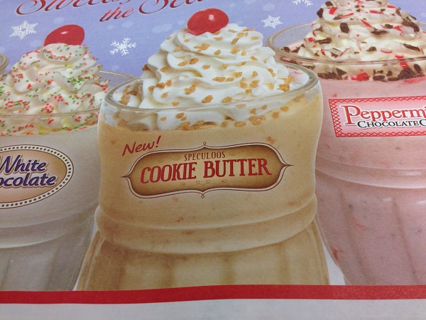 Speculoos milkshake at steak and shake