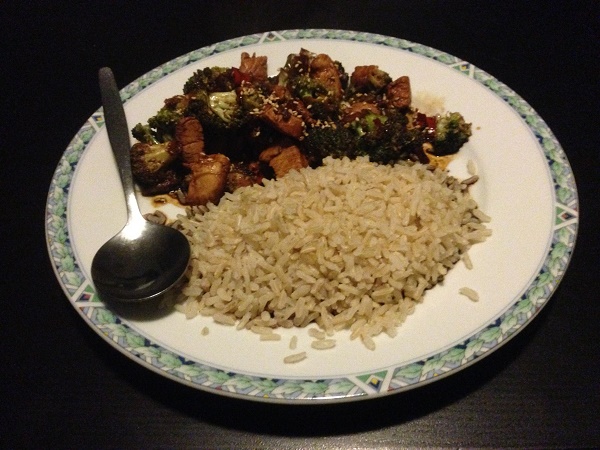 Garlic, chili and broccoli stir fry