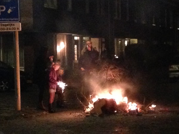 Stirring the fireworks fire (Netherlands)