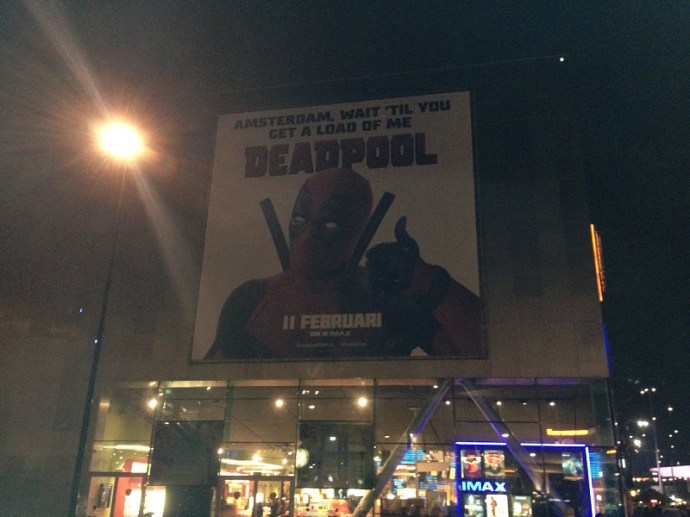 Deadpool advertisement in Amsterdam