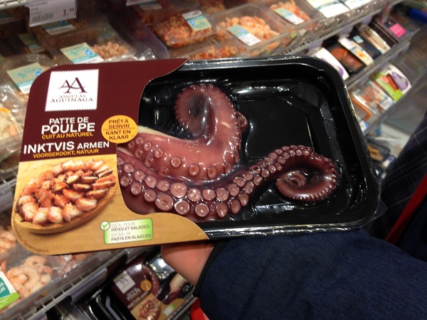 Octupus arms on sale at Albert Heijn