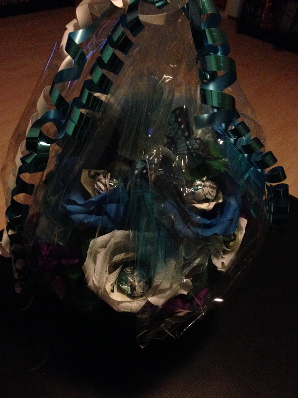 Paper flower bouquet (still wrapped)