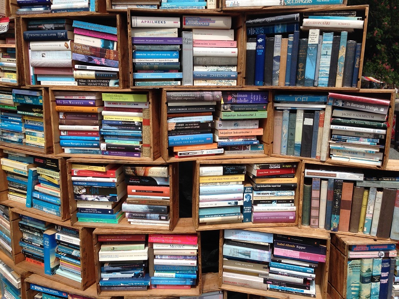 Books at the Rrrollend Food truck festival Den Haag