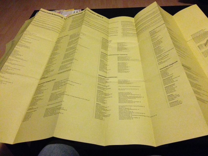 Dutch elections 2017 - handout of places to vote