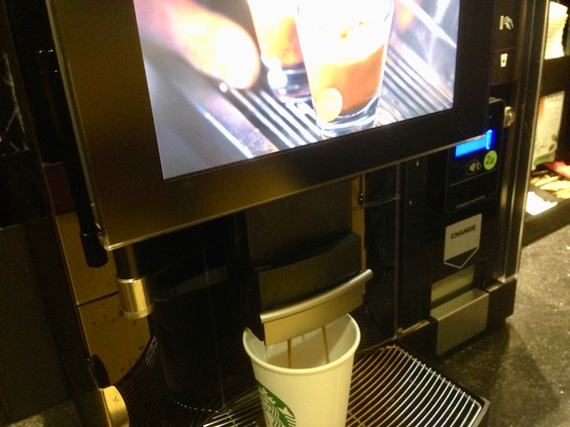 Self-serve Starbucks at Pathe Spui, The Hague