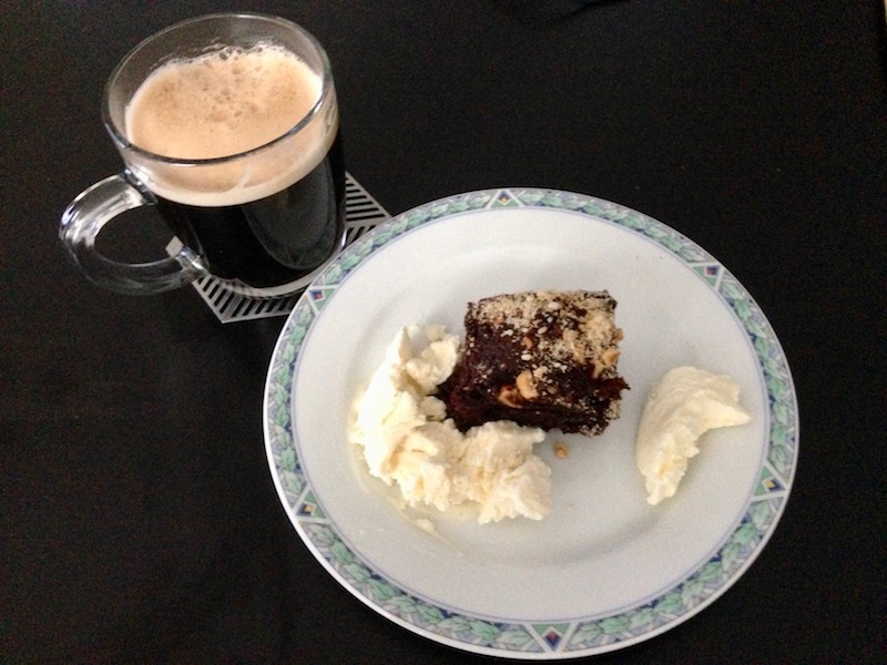 Ice cream, coffee and a brownie!