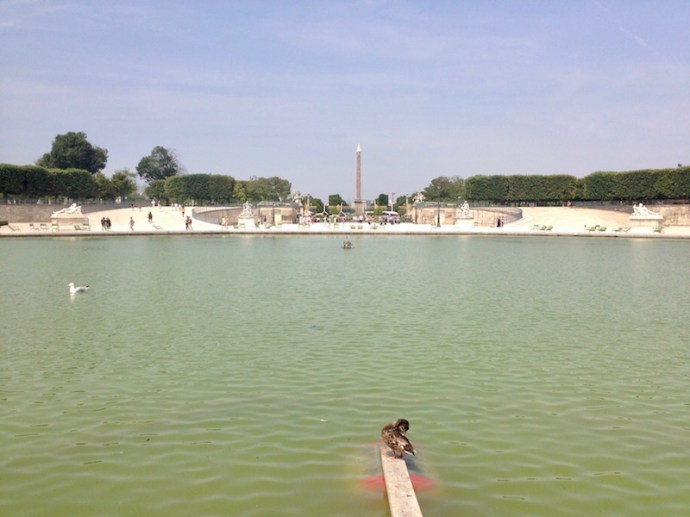 Place de la Concorde from a distance, Egyptian obelisk