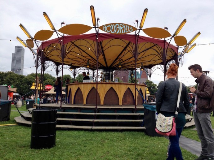 Aquarius drinking station, Rrrollend food festival in The Hague