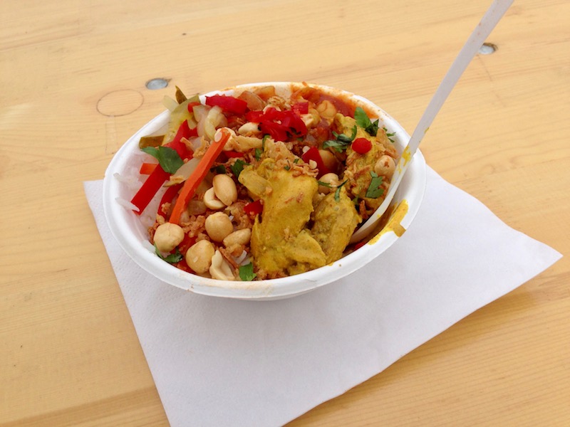 Chicken curry with rice, Indian Roast