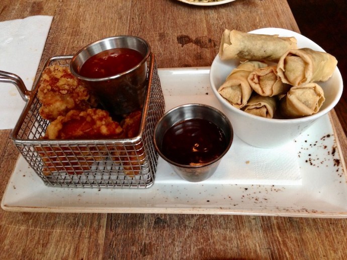 Crispy chicken and duck spring rolls, Milu, The Hague
