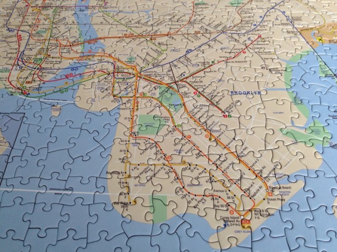 NYC subway puzzle - close up of Brooklyn
