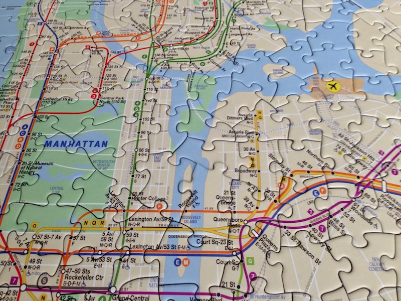 NYC subway puzzle - close up of Central Park