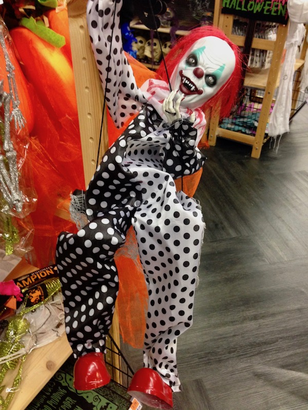 Clown Halloween decoration at SoLow, The Hague