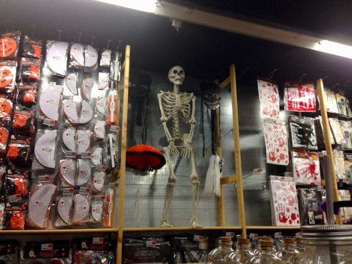 Skeleton Halloween decoration at SoLow, The Hague