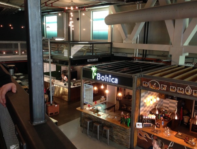 Food stands at MingleMush, The Hague